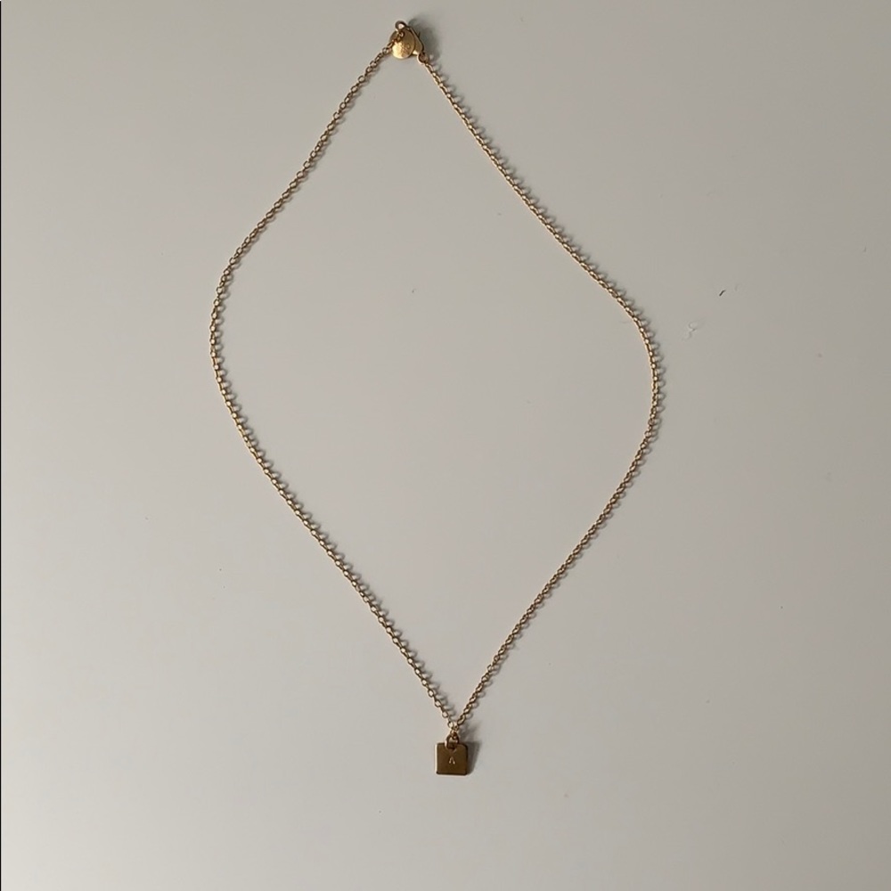 Max & Chloe A in a square necklace